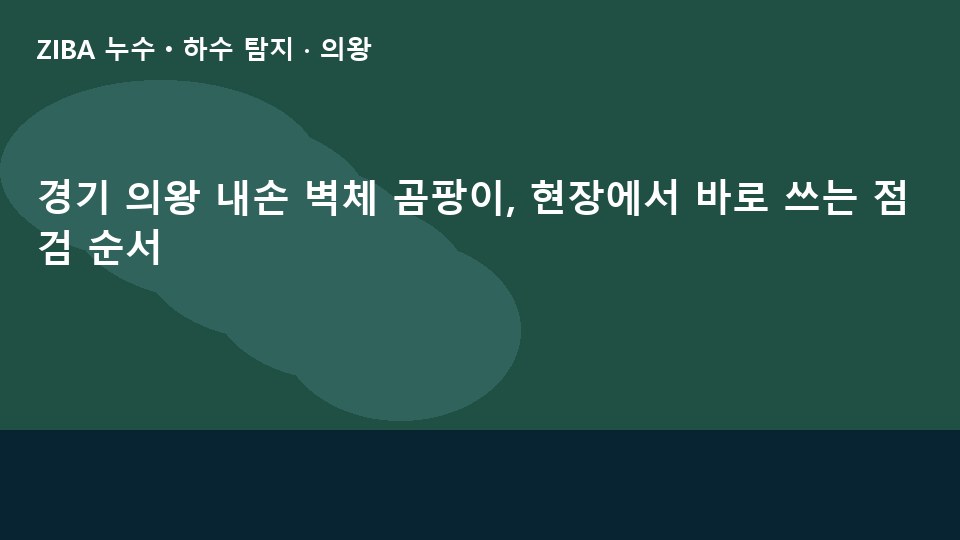 경기 의왕 내손 벽체 곰팡이, 현장에서 바로 쓰는 점검 순서