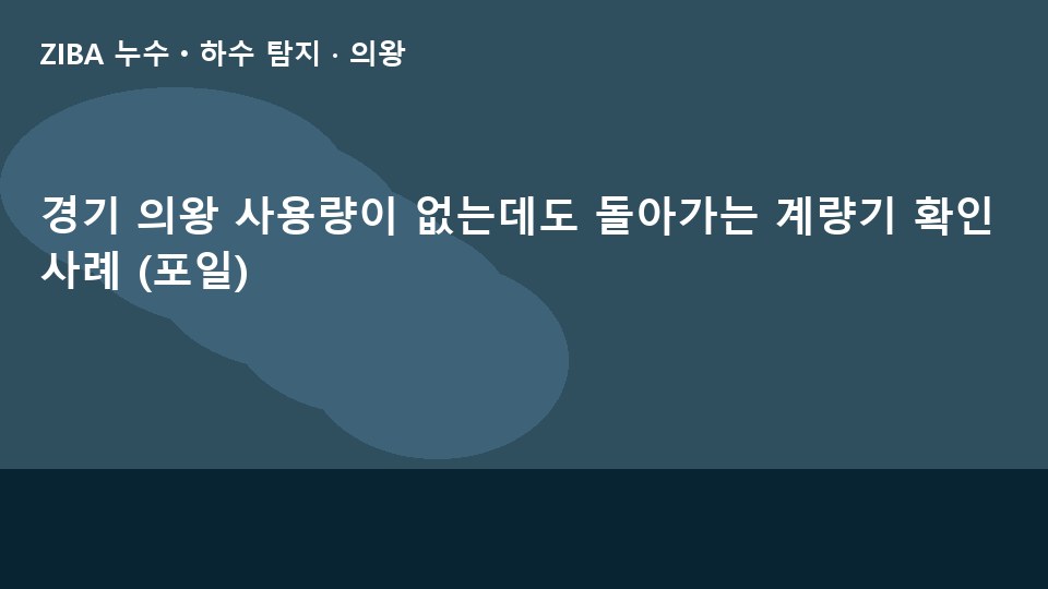 경기 의왕 사용량이 없는데도 돌아가는 계량기 확인 사례 (포일)